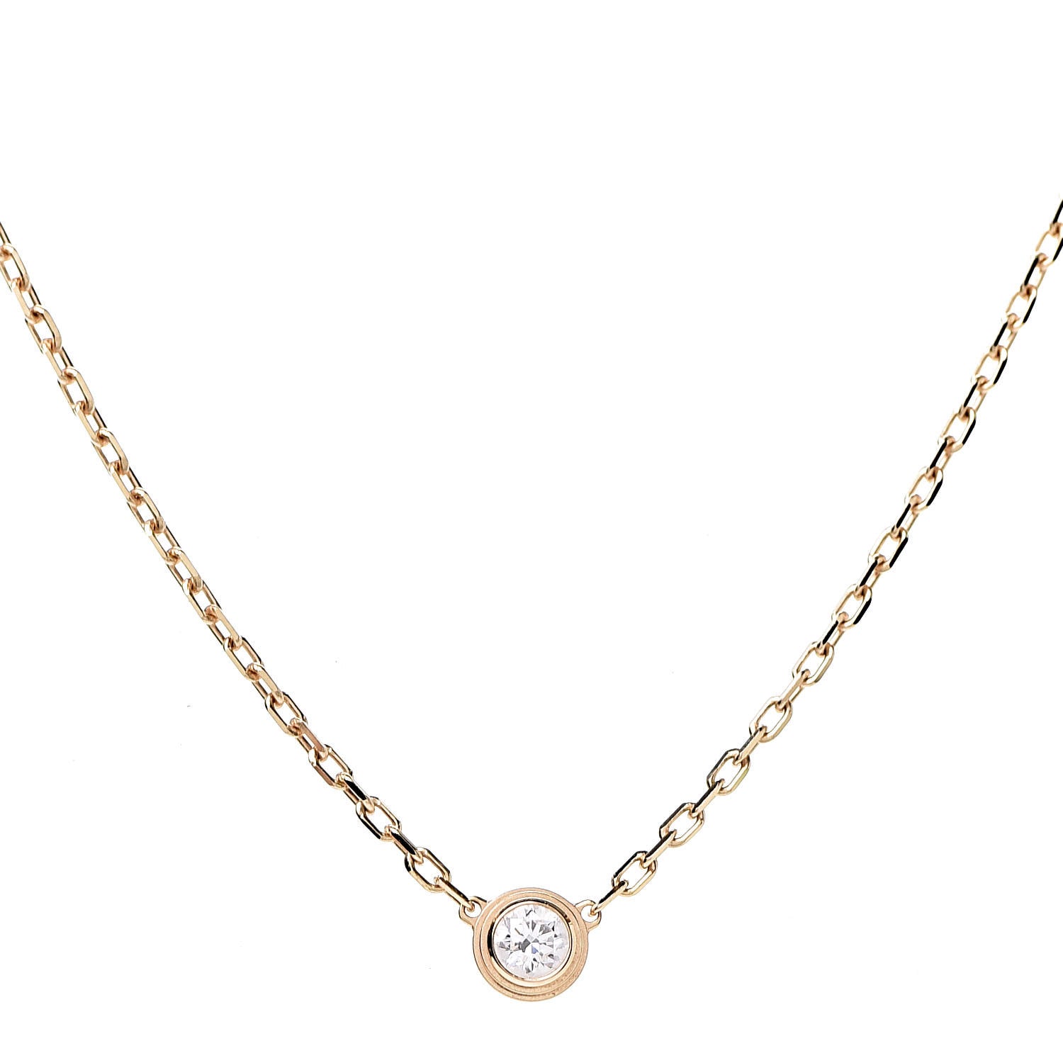 Cartier 18K Pink Gold Diamond SM D'Amour Pendant Necklace 4 of 6