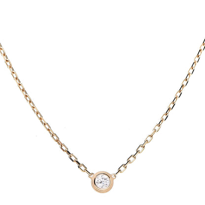 Cartier 18K Pink Gold Diamond SM D'Amour Pendant Necklace 4 of 6
