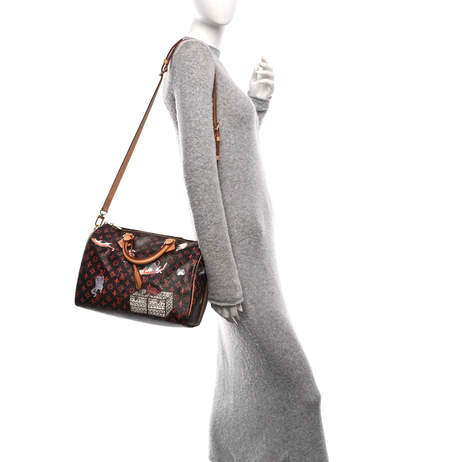 Louis Vuitton Catogram Speedy Bandouliere 30 Marron 2 of 15