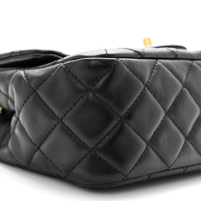 Chanel Lambskin Quilted Mini Pearl Crush Flap Black 9 of 11