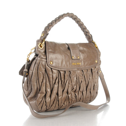 Miu Miu Nappa Matelasse Coffer Hobo Fumo 3 of 8