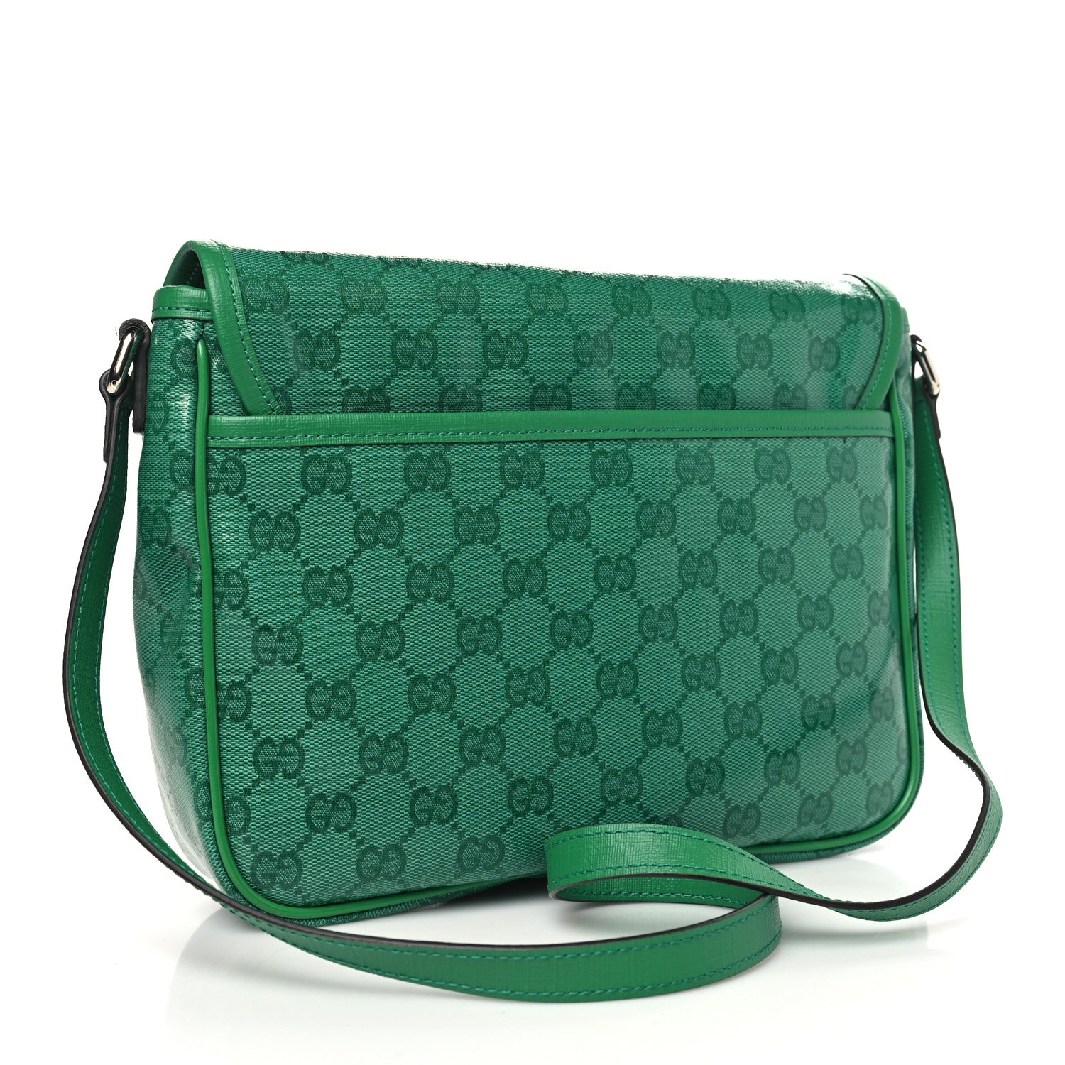 Gucci Monogram GG Childrens Messenger Bag Green 3 of 10