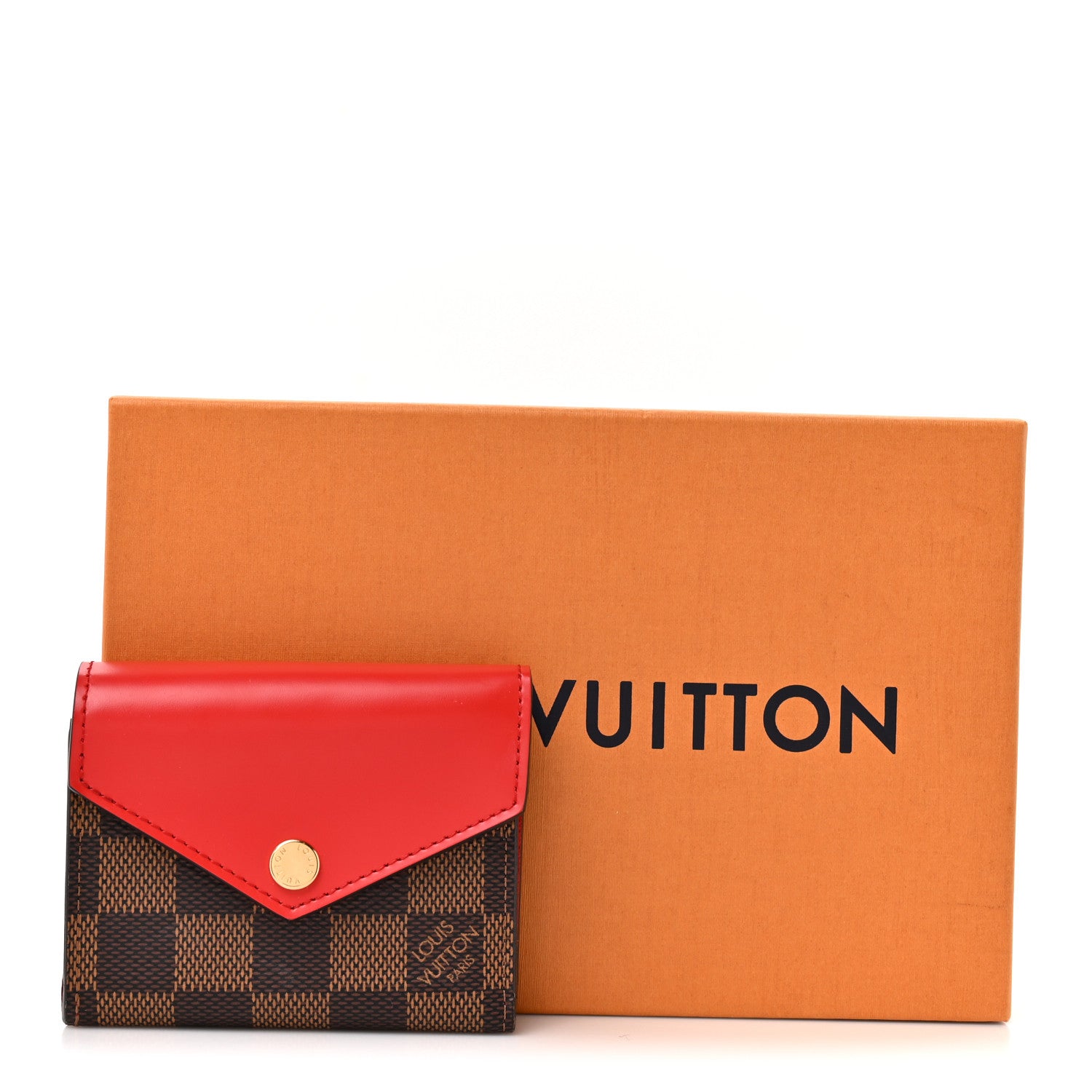 Louis Vuitton Damier Ebene Zoe Wallet Coquelicot 8 of 8