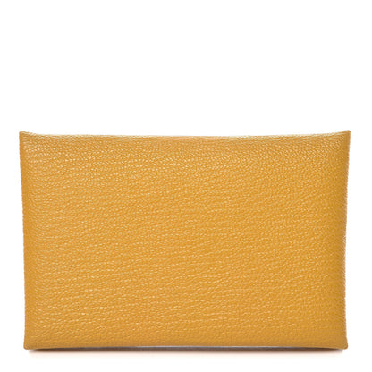 Hermes Chevre Mysore Calvi Card Case Jaune Ambre 1 of 8