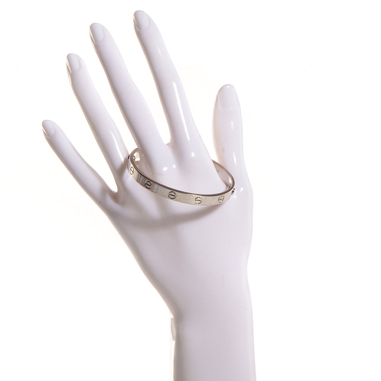 18K White Gold LOVE Bracelet 17