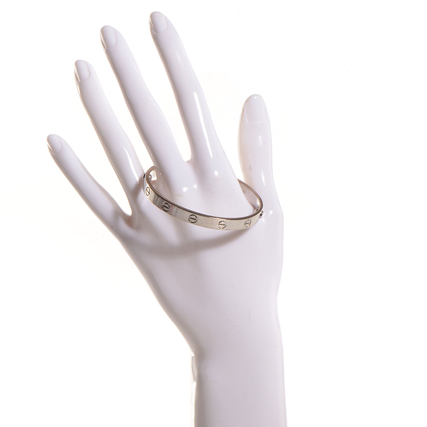 Cartier 18K White Gold LOVE Bracelet 17 2 of 6