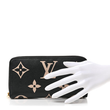 Louis Vuitton Empreinte Monogram Giant Zippy Wallet Black Beige 2 of 7