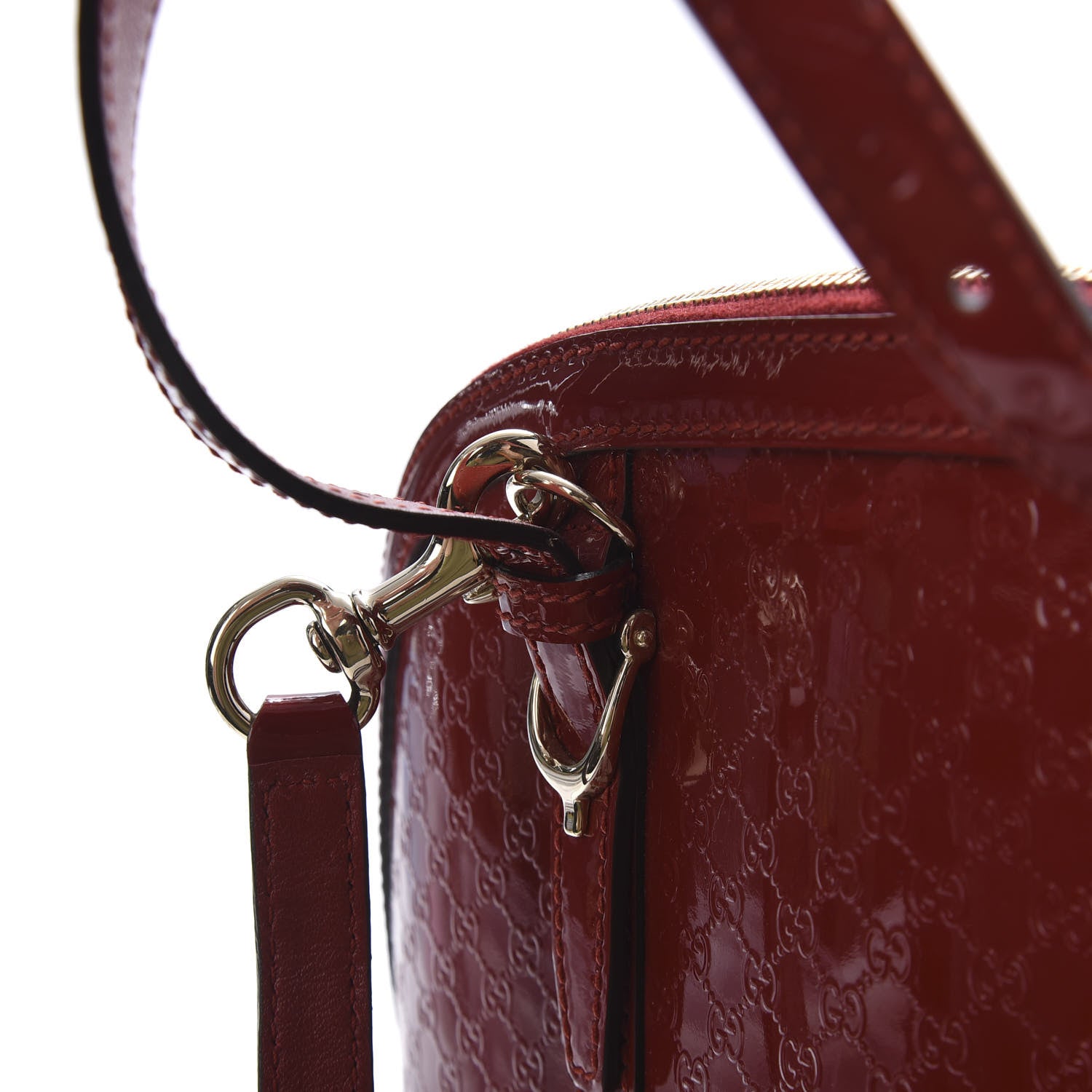 Gucci Patent Microguccissima Small Nice Top Handle Dome Bag Rose Bed 10 of 11