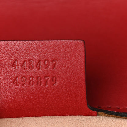 Gucci Calfskin Matelasse Small GG Marmont Shoulder Bag Hibiscus Red 7 of 9
