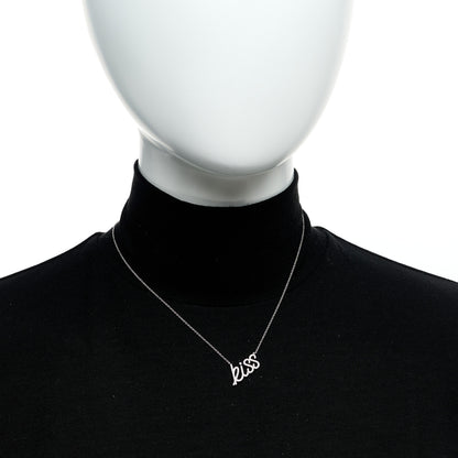 Tiffany 18K White Gold Diamond Small Paloma's Graffiti Kiss Pendant Necklace 2 of 5
