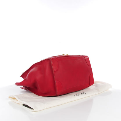 Celine Smooth Calfskin Mini Envelope Luggage Red 5 of 10