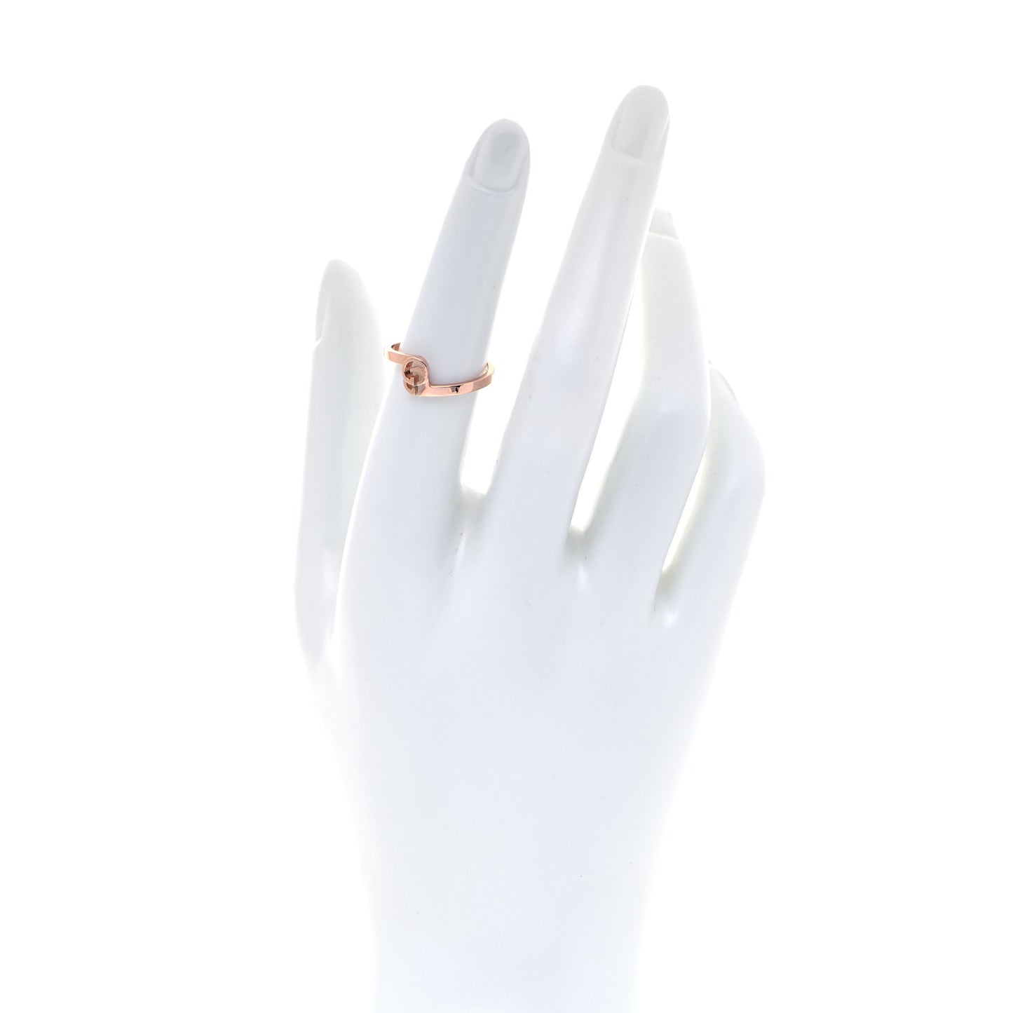 18K Rose Gold GG Running Stacking Ring 52 6