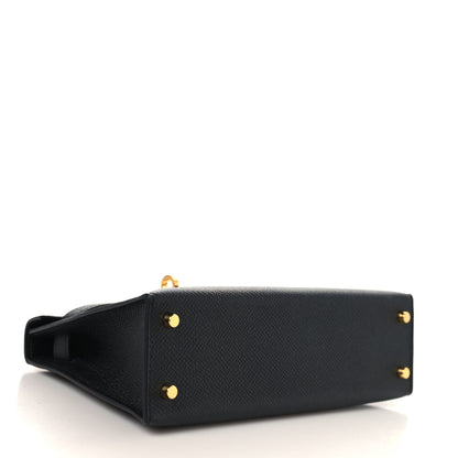 Hermes Epsom Mini Kelly Sellier 20 Black 4 of 11