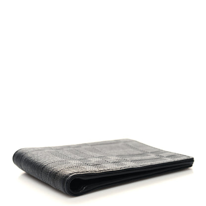 Burberry Signature Grain Calfskin Check Bi-Fold Wallet Black 4 of 8