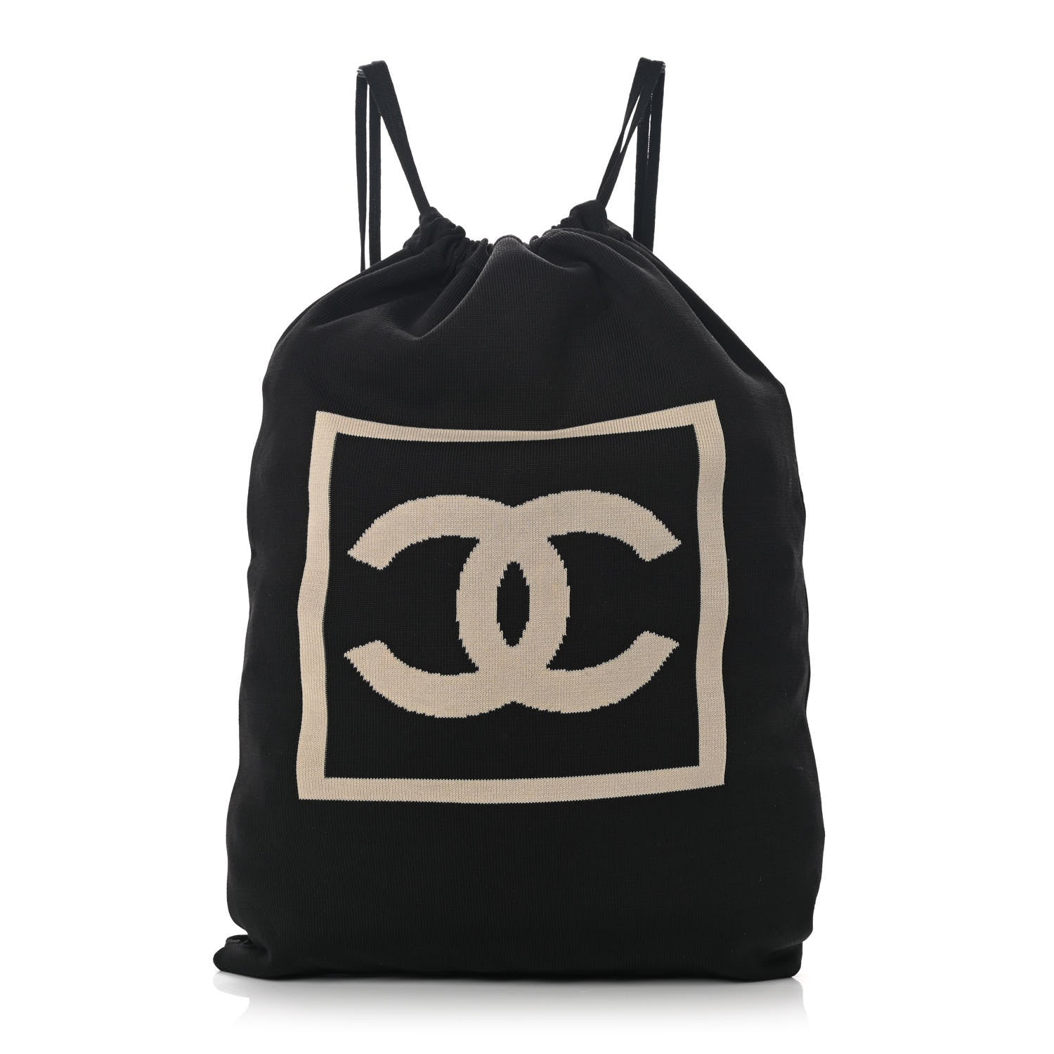 Chanel Cotton CC Drawstring Sport Line Backpack Black 1 of 11