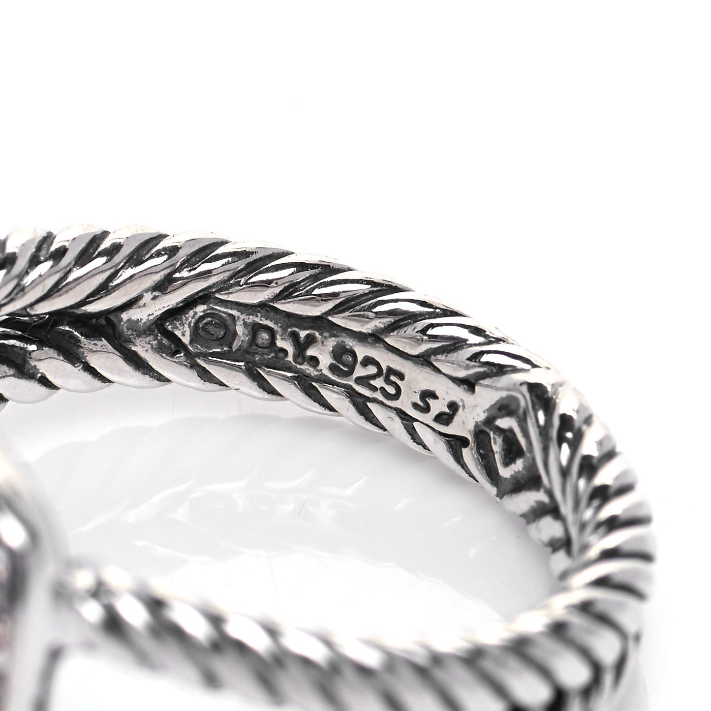 Sterling Silver Diamond Prasiolite 7mm Petite Albion Ring 52 6