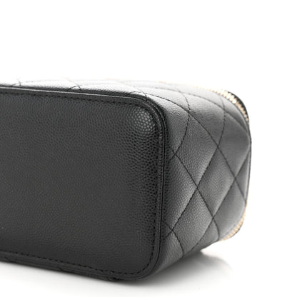 Chanel Caviar Quilted Small Vanity Case With Chain Black 10 of 11