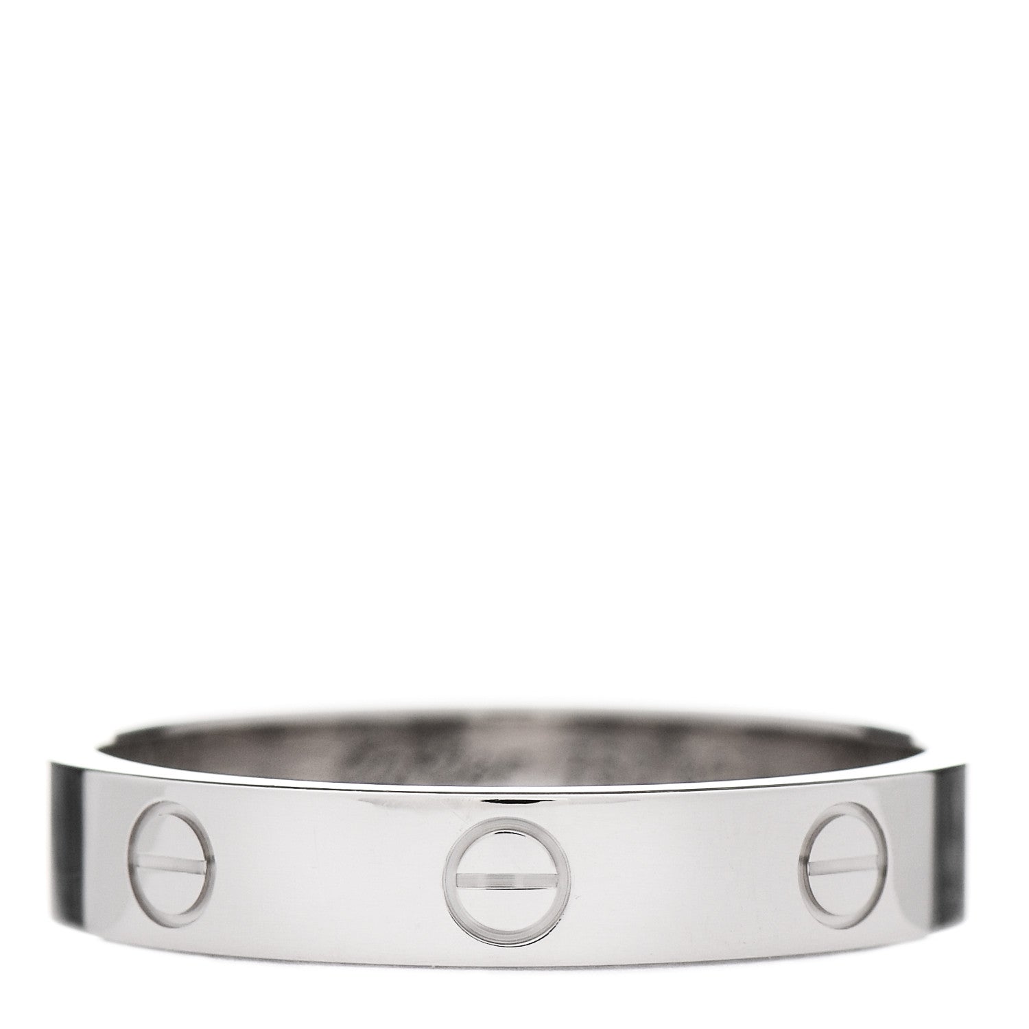Cartier 18K White Gold 4mm LOVE Wedding Band Ring 60 9.25 1 of 3