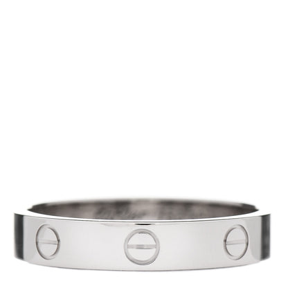 Cartier 18K White Gold 4mm LOVE Wedding Band Ring 60 9.25 1 of 3