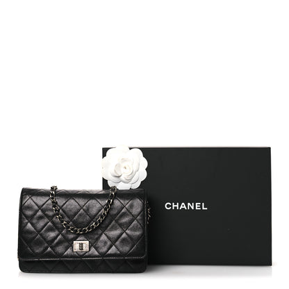 Chanel Aged Calfskin Quilted Reissue Wallet On Chain WOC Black 13 of 13