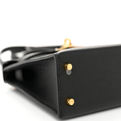 Hermes Epsom Mini Kelly Sellier 20 Black 9 of 11