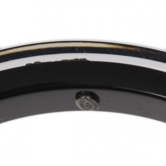 Resin Crystal Baguette Bracelet Black 11P