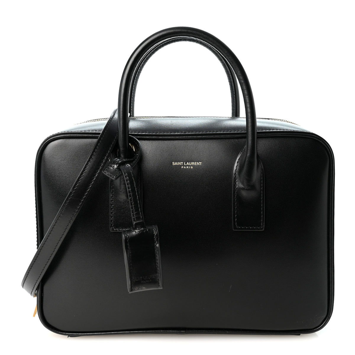Saint Laurent Smooth Calfskin Small SLP Bauletto Bag Black 1 of 10