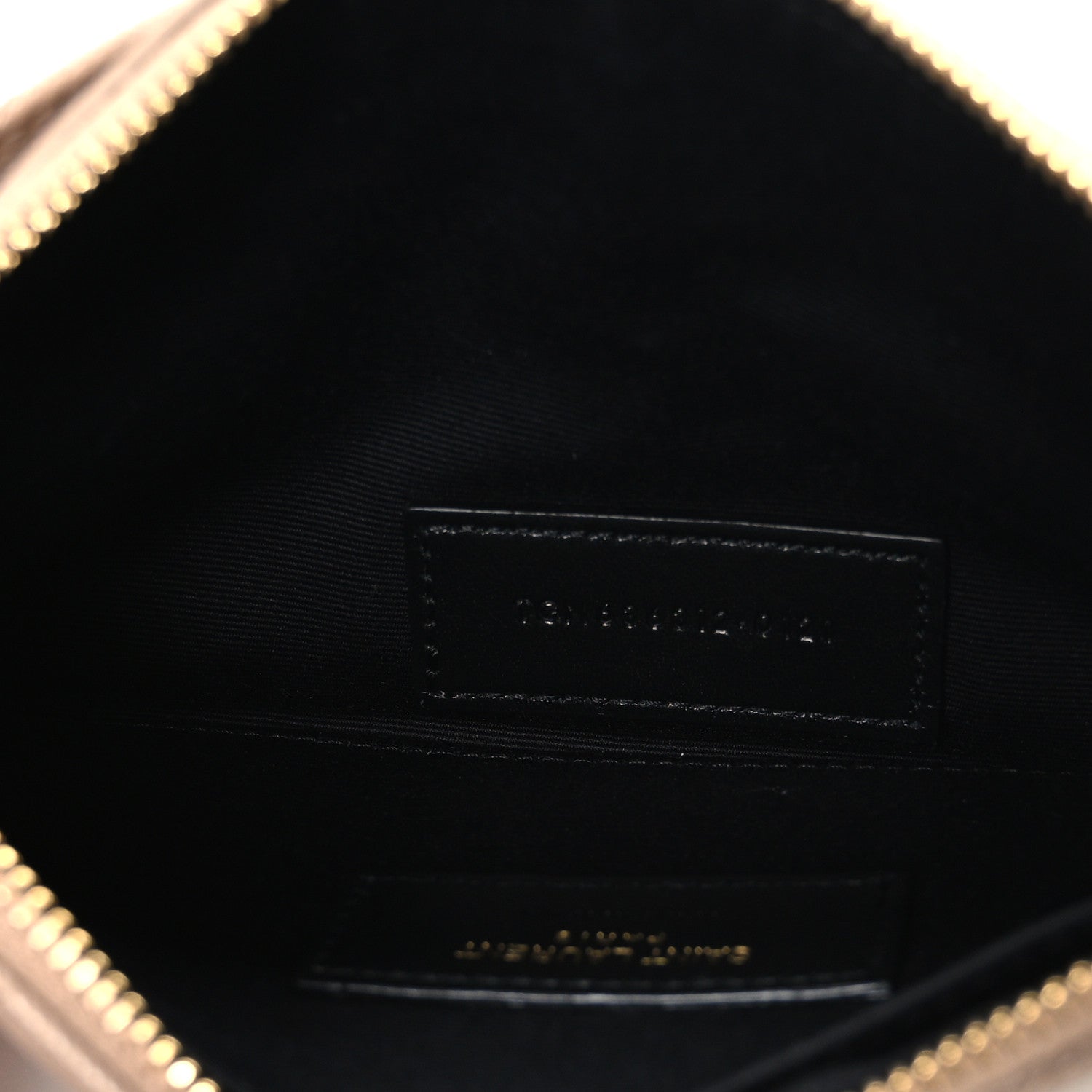 Saint Laurent Grain De Poudre Chevron Monogram Bill Pouch Dark Beige 5 of 8