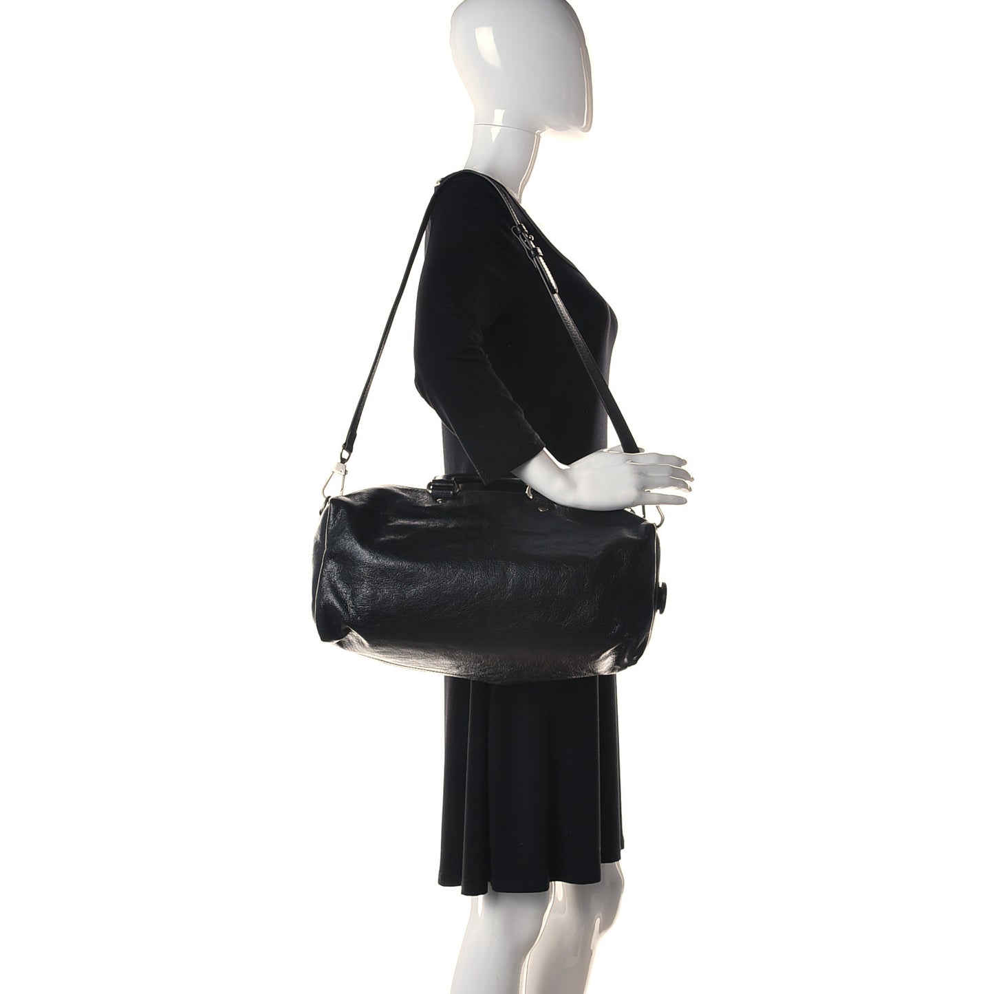Fluffy Calfskin Morpheus Convertible Backpack Black