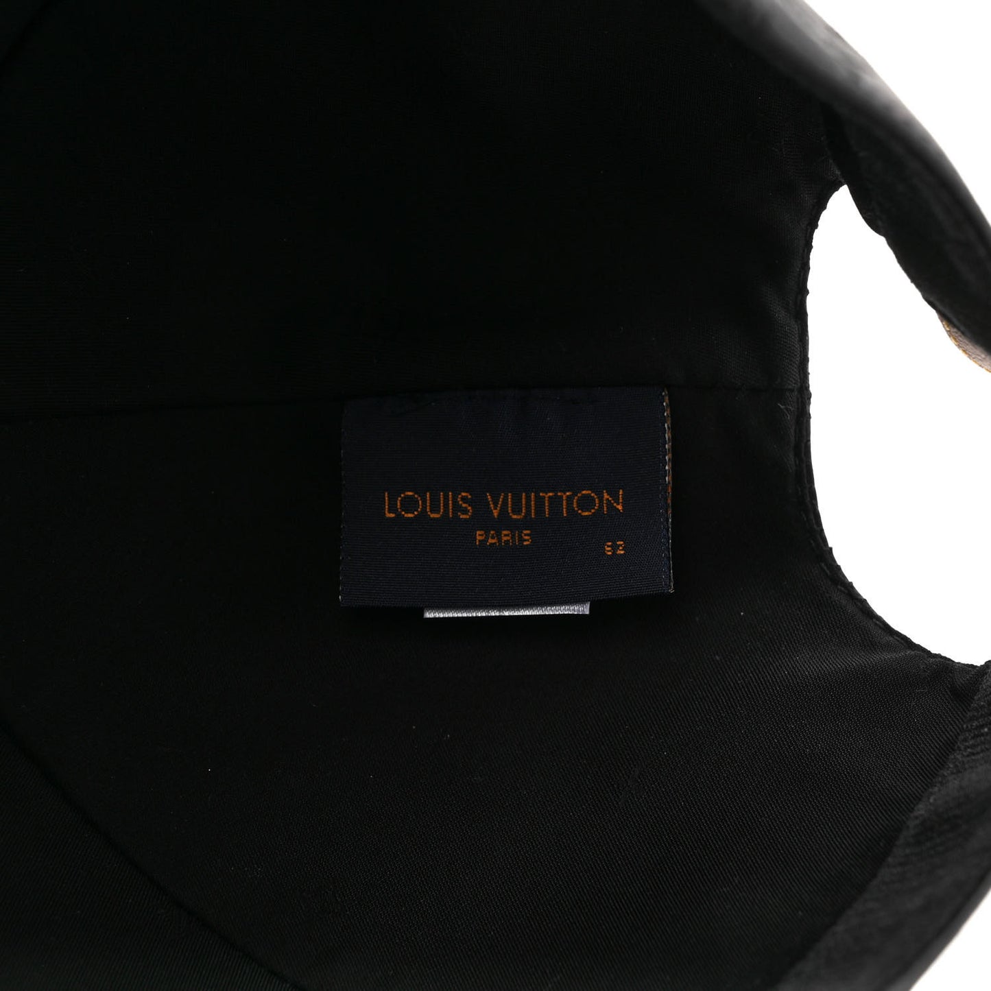 Calfskin Monogram Shadow Baseball Cap 62 Black
