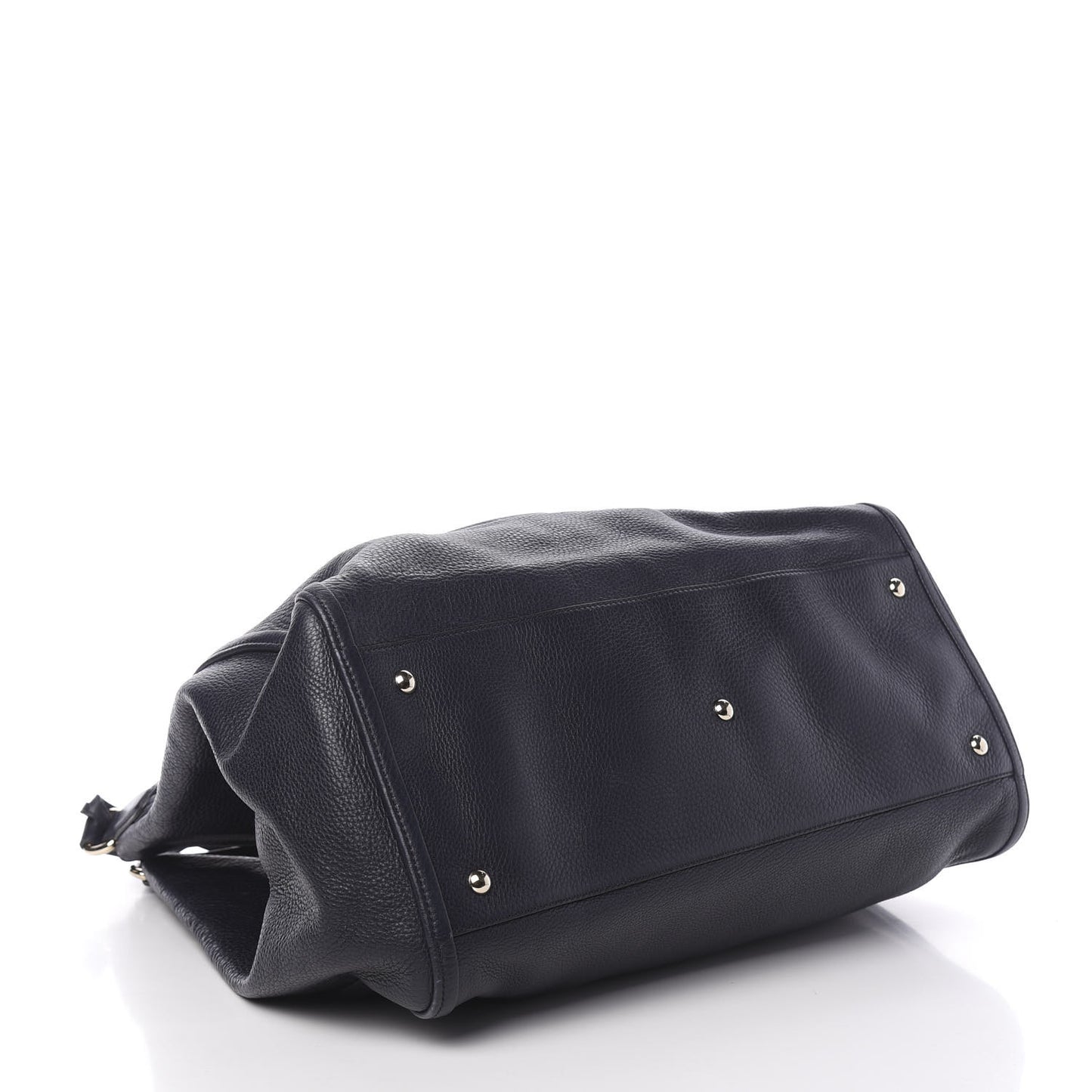 Pebbled Calfskin Large Soho Shoulder Bag Blue