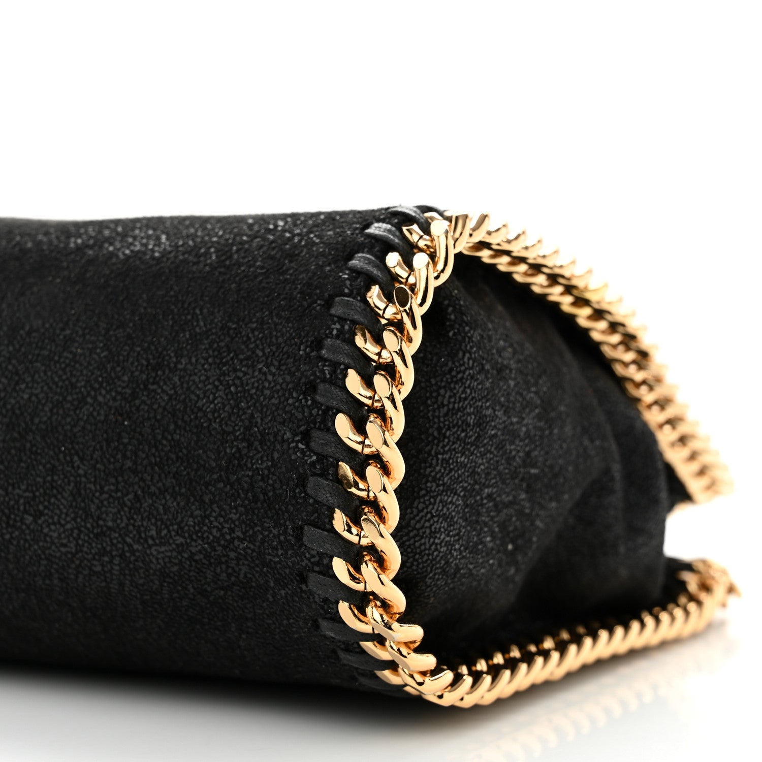 Stella McCartney Shaggy Deer Mini Falabella Fold Over Tote Black 10 of 10