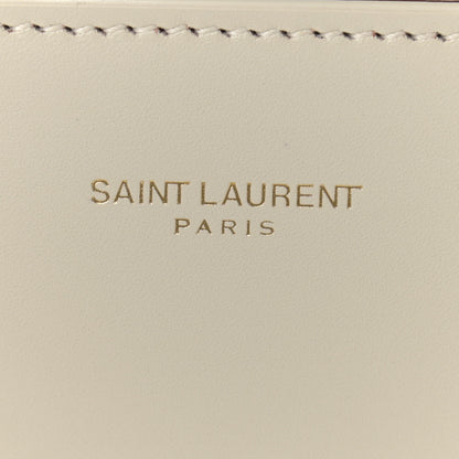 Saint Laurent Smooth Calfskin Medium Classic Monogram Cassandra Top Handle Crema Soft Rouge Legion 7 of 12