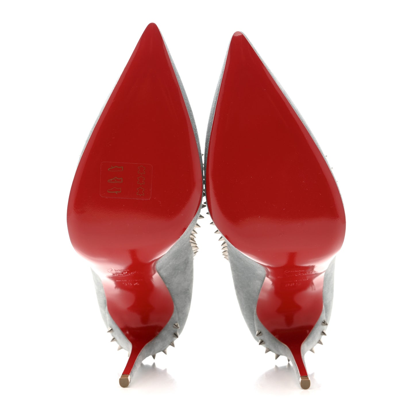 Veau Velours Anjalina 100 Pumps 38.5 Silver Green