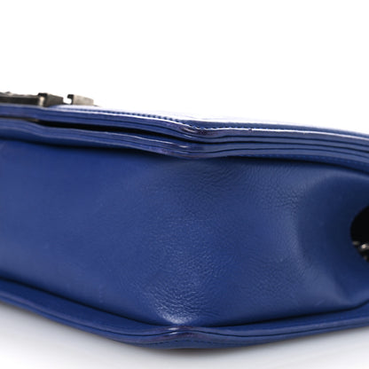 Chanel Calfskin Quilted Medium Boy Flap Blue 8 of 16