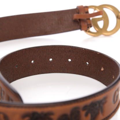Gucci Calfskin Gucci Loved Embossed Double G 40mm Belt 80 32 Cuoio 5 of 8