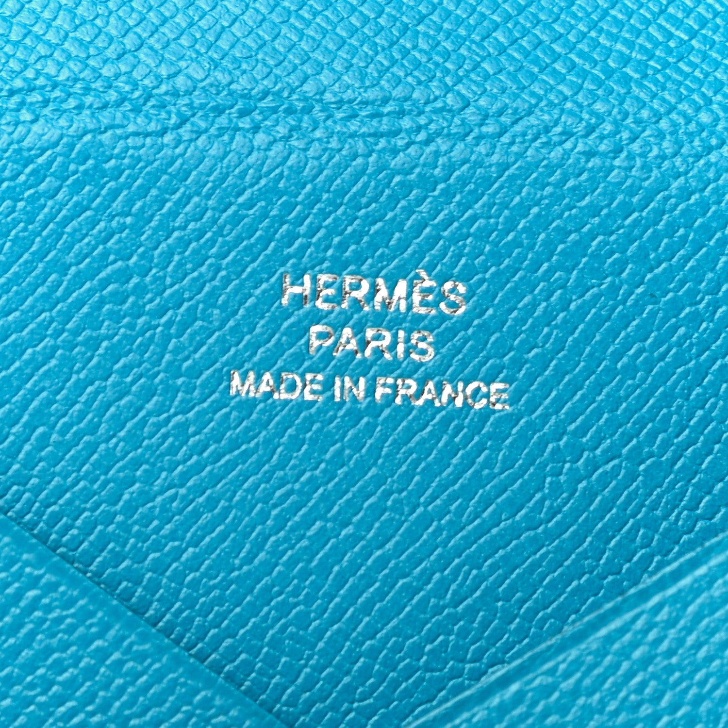 Hermes Epsom Calvi Card Case Bleu Frida 6 of 7