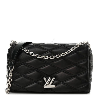 Louis Vuitton Lambskin Malletage GO-14 MM Black 1 of 16