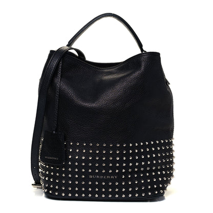 Burberry Calfskin Studded Medium Susanna Hobo Black 1 of 9