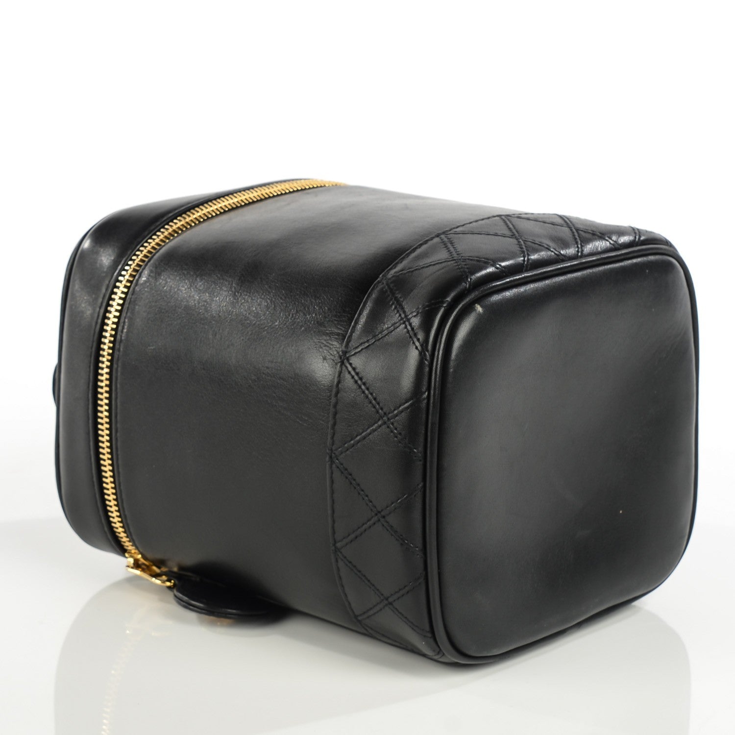 Chanel Lambskin Vanity Cosmetic Case Black 4 of 8