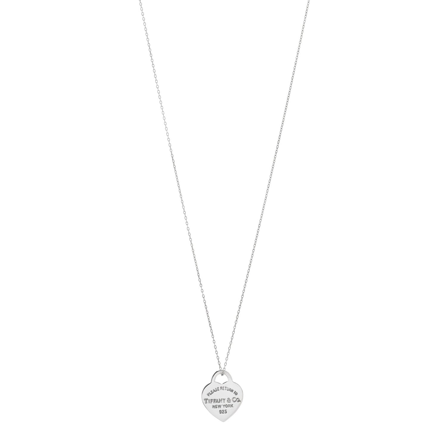 Tiffany Sterling Silver Small Return To Tiffany Heart Pendant Necklace 1 of 4