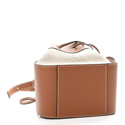 Loewe Calfskin Canvas Mini Hammock Shoulder Bag Natural Tan 3 of 4