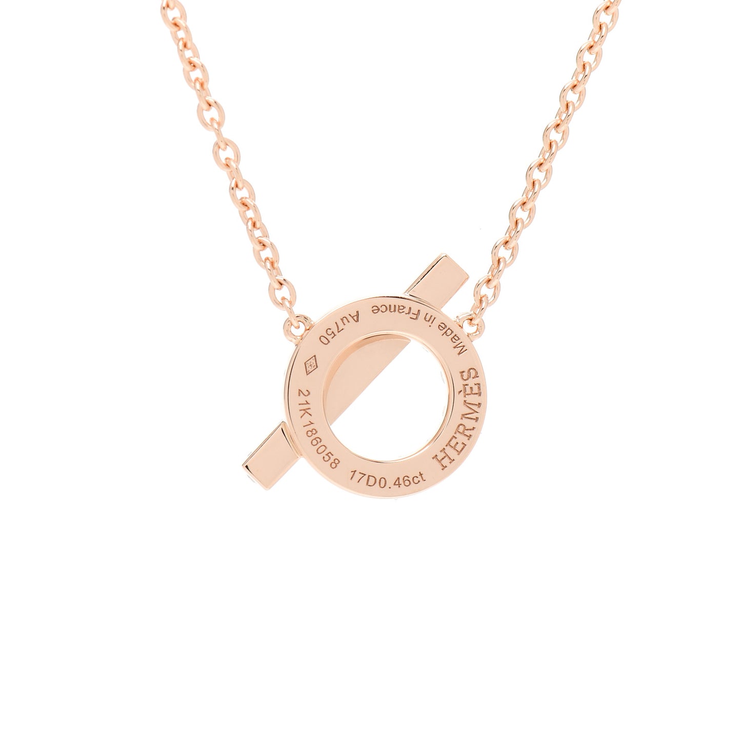 18K Rose Gold Diamond Finesse Pendant Necklace