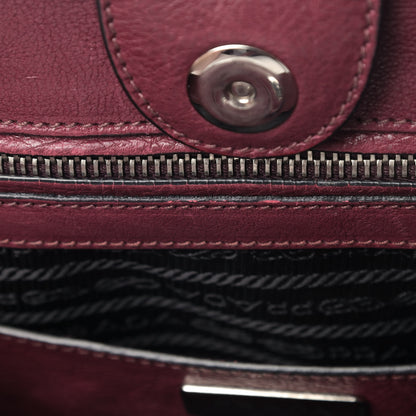 Prada Glace Calfskin Sound Tote Bag Ametista 13 of 15
