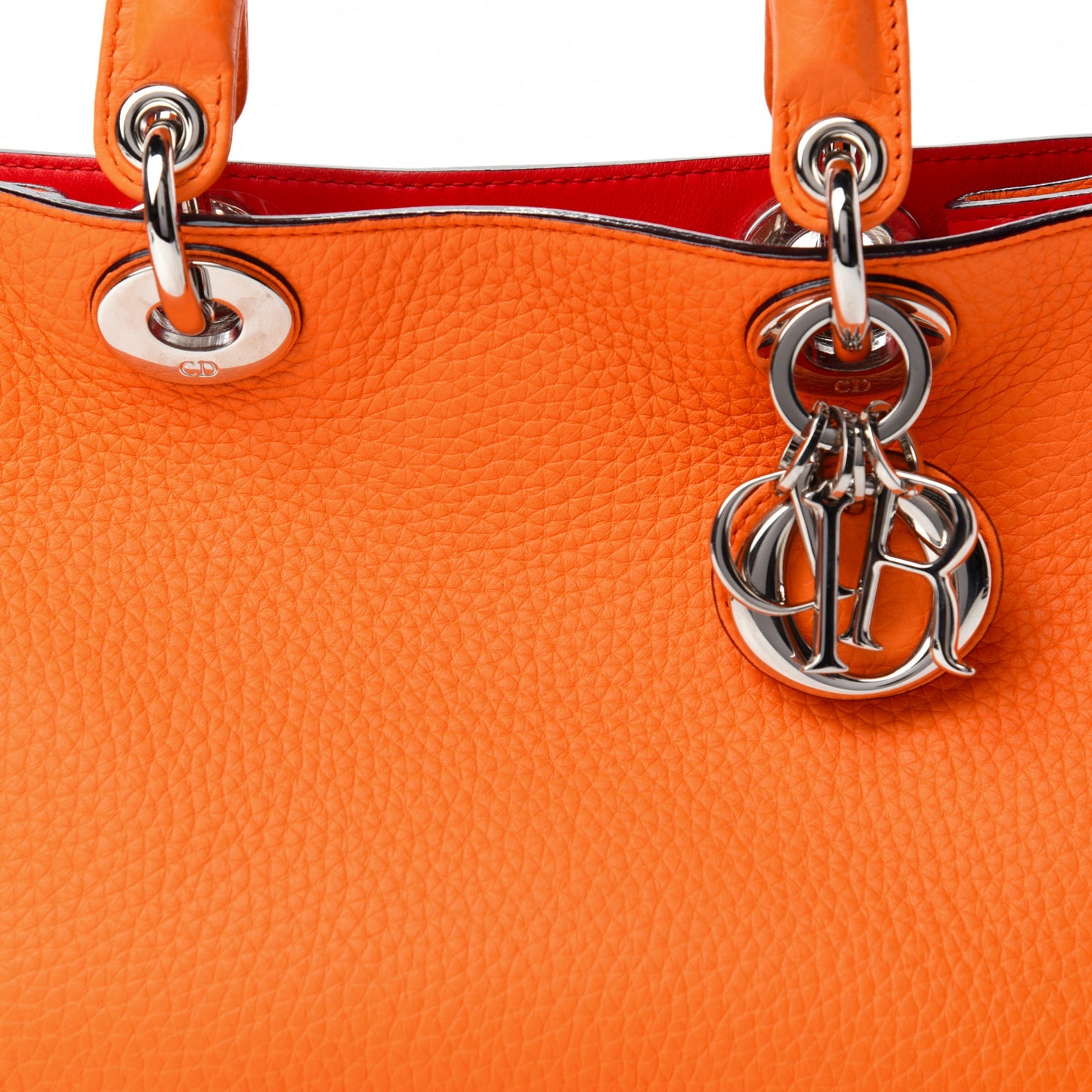 Calfskin Mini Diorissimo Tote Orange