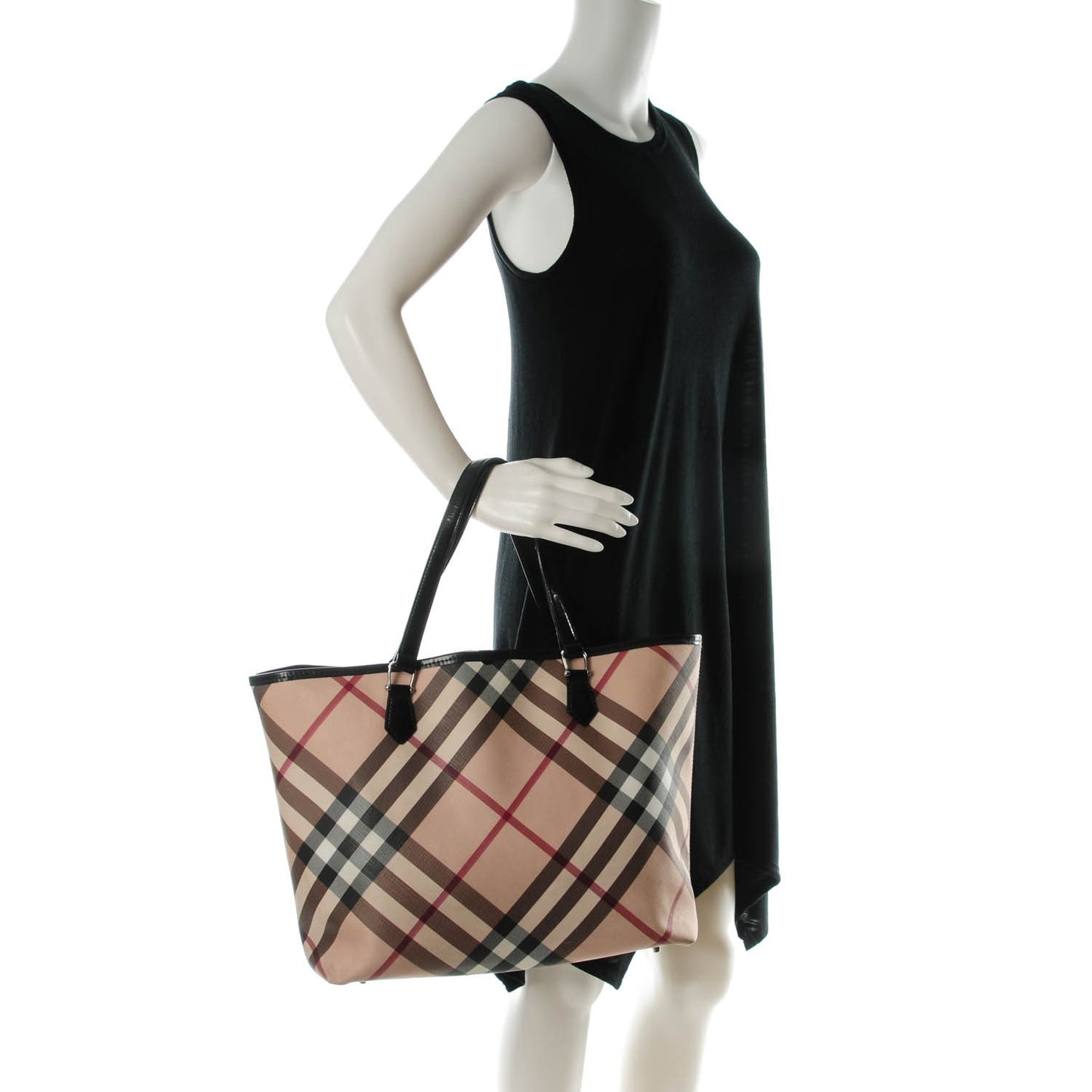 Nova Check Large Nickie Tote Black