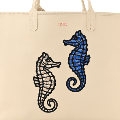 Goyard Goyardine Embroidered Seahorse Reversible Anjou PM Sand 13 of 17