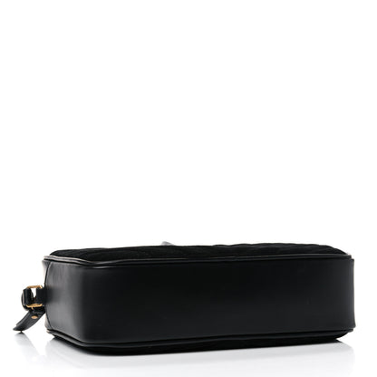 Saint Laurent Suede Calfskin Monogram Lou Camera Bag Black 4 of 9