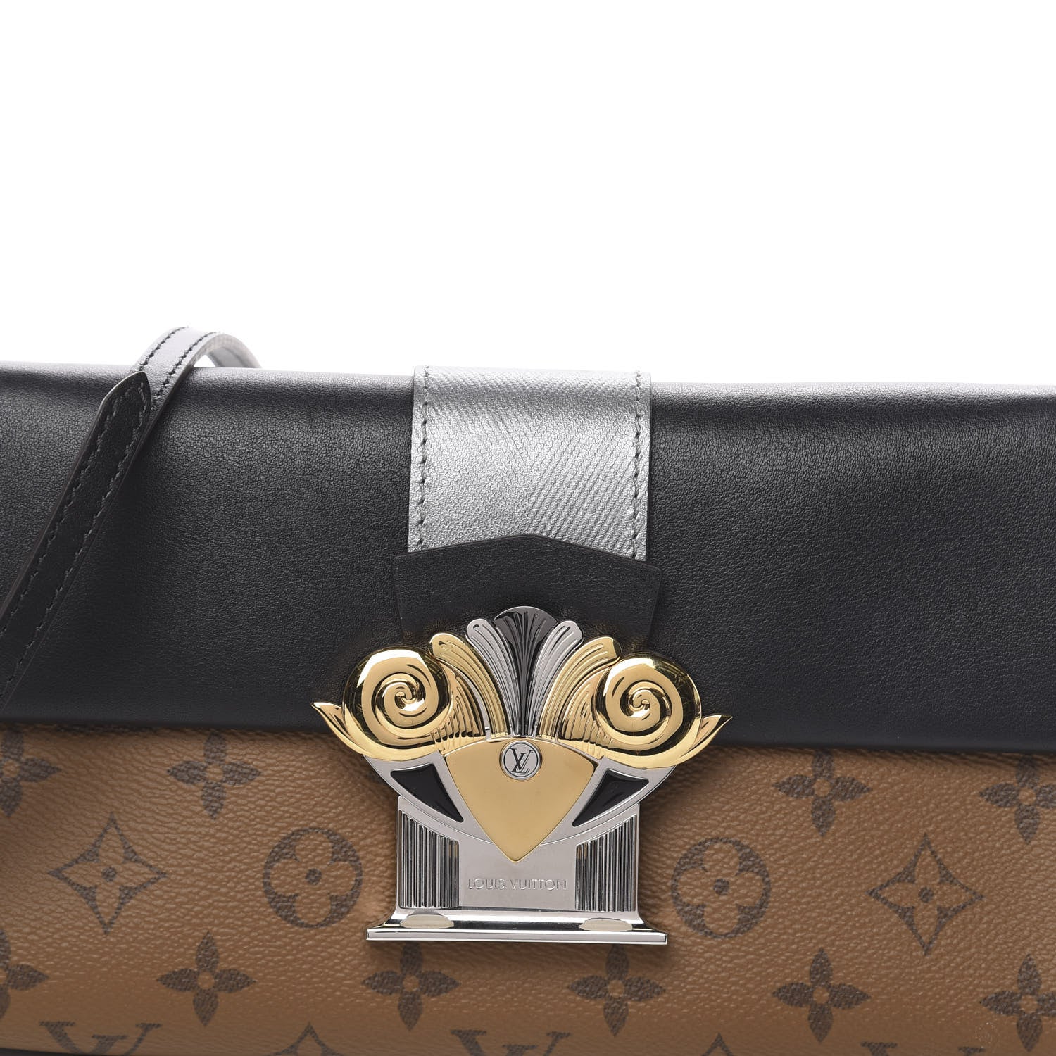 Louis Vuitton Calfskin Reverse Monogram Column Clutch 8 of 8