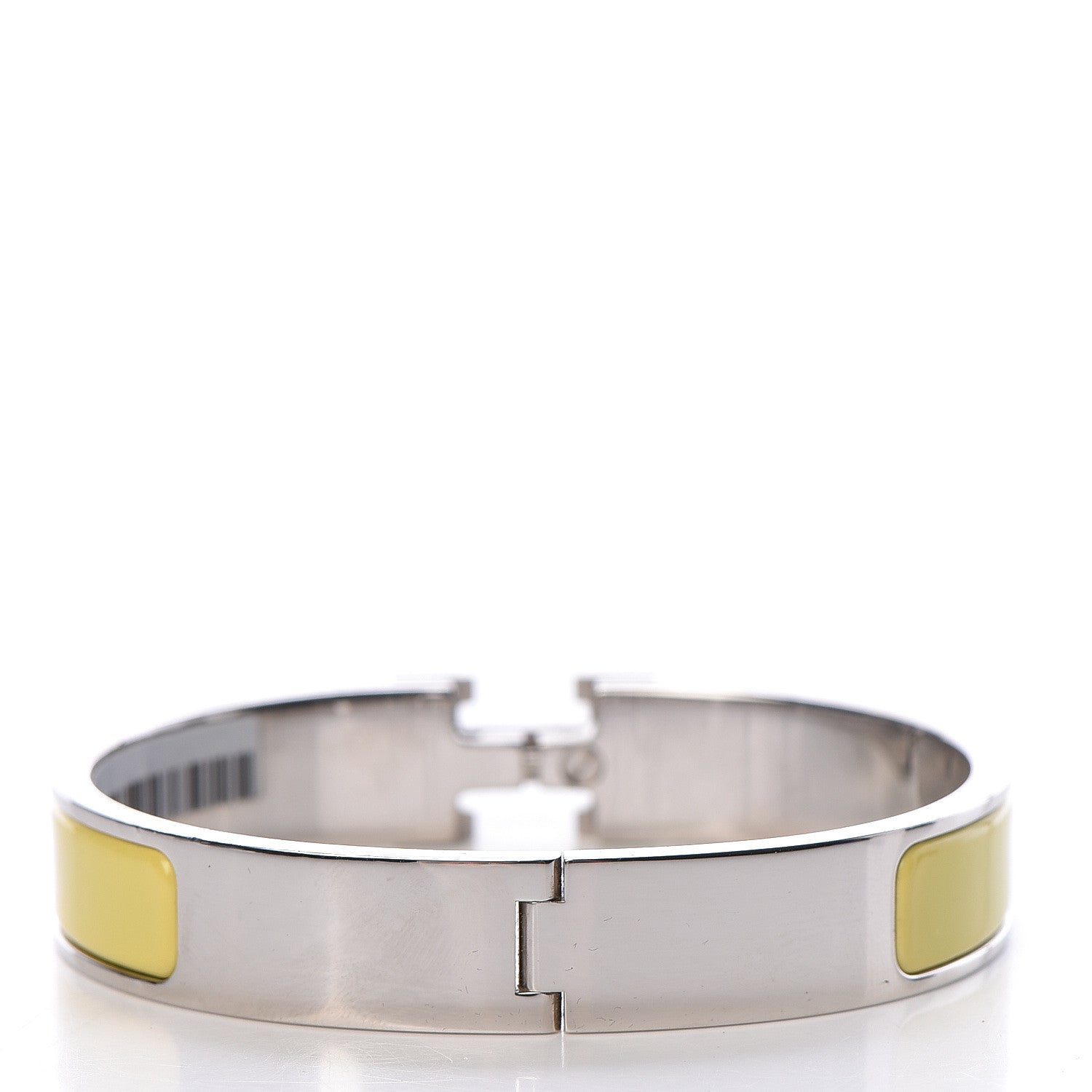 Hermes Enamel Narrow Clic Clac H Bracelet GM Jaune Citron 3 of 5